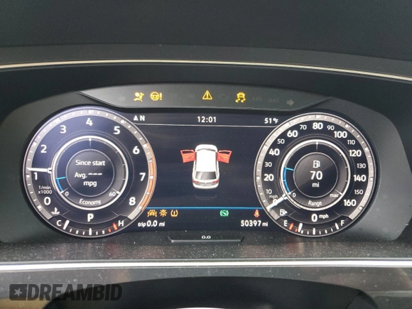 2019 Volkswagen Tiguan SE with VIN 3VV2B7AX6KM021492, listed as a Copart auction lot 86625874 with 50,397 mi miles and Salvage Title. Bid and sale history available at DreamBid. Image 9.