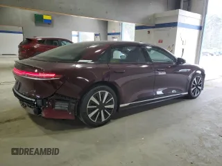 2023 Lucid Air Pure with VIN 50EA1PFA0PA006262, listed as a Copart auction lot 48882515 with 32,942 mi miles and Salvage Title. Bid and sale history available at carsss.com. Image 3.