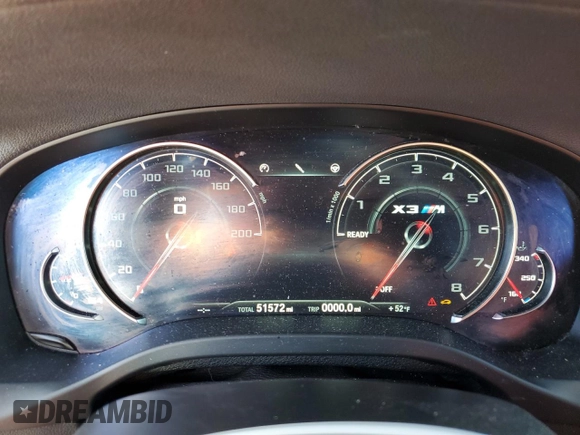 2020 BMW X3 M Competition z VIN 5YMTS0C05L9B36993, wystawiony jako Copart lot #79979293 z przebiegiem 51 572 mil mil oraz . Historia ofert i sprzedaży dostępna na DreamBid. Obrazek 9.