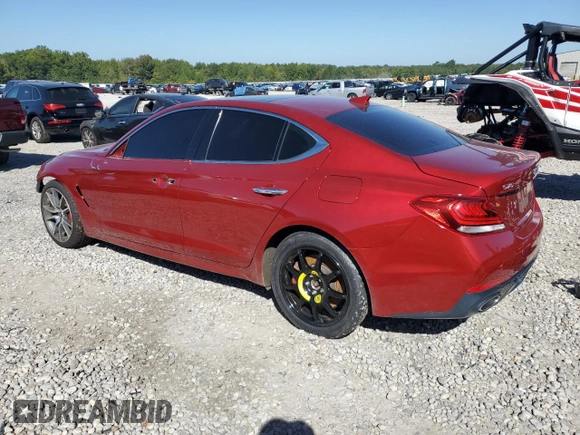2019 Genesis G70 3.3T Advanced with VIN KMTG74LE9KU016607, listed as a Copart auction lot 72913124 with 37,671 mi miles and Salvage Title. Bid and sale history available at carsss.com. Image 2.