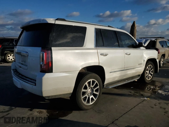 2017 GMC Yukon Denali with VIN 1GKS1CKJ2HR208163, listed as a Copart auction lot 88161295 with 107,864 mi miles and Salvage Title. Bid and sale history available at carsss.com. Image 3.