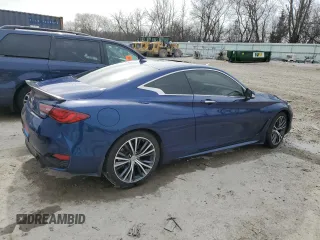 2017 Infiniti Q60 Sport with VIN JN1EV7EL2HM553050, listed as a Copart auction lot 52881355 with 89,931 mi miles and Salvage Title. Bid and sale history available at DreamBid. Image 3.