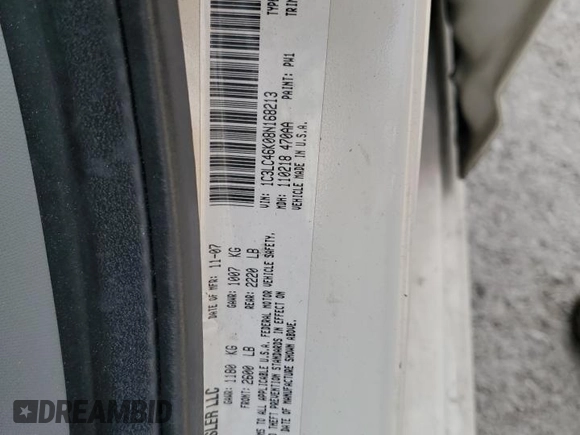 2008 Chrysler Sebring LX z VIN 1C3LC46K08N168213, wystawiony jako Copart lot #50434235 z przebiegiem 102 977 mil mil oraz Szkoda całkowita • Salvage title. Historia ofert i sprzedaży dostępna na DreamBid. Obrazek 13.