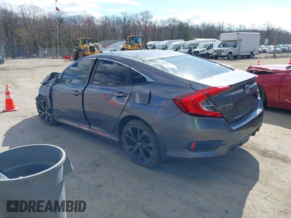 2020 Honda Civic Sedan Sport with VIN 2HGFC2F81LH511700, listed as a IAAI auction lot 41876533 with 79,610 mi miles. Bid and sale history available at carsss.com. Image 3.