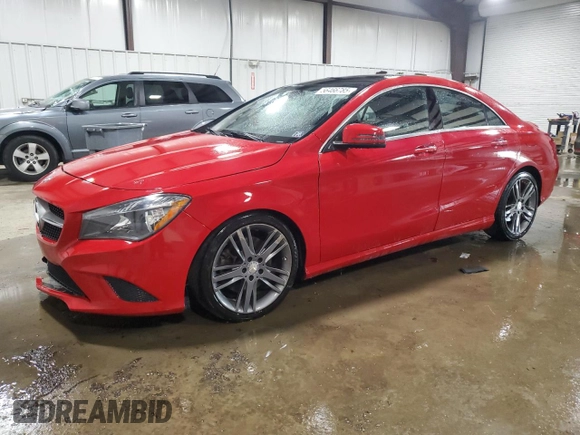 2015 Mercedes-Benz CLA 250 with VIN WDDSJ4GB9FN183680, listed as a Copart auction lot 56466785 with 115,439 mi miles and Salvage Title. Bid and sale history available at DreamBid. Image 1.