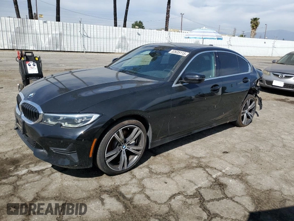 2020 BMW 3 Series 330i xDrive with VIN 3MW5R7J02L8B22949, listed as a Copart auction lot 52635115 with 53,398 mi miles and Clean Title. Bid and sale history available at carsss.com. Image 1.