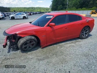 2015 Dodge Charger RT z VIN 2C3CDXCT9FH748738, wystawiony jako Copart lot #55036405 z przebiegiem 162 086 mil mil oraz Szkoda całkowita • Salvage title. Historia ofert i sprzedaży dostępna na DreamBid. Obrazek 1.