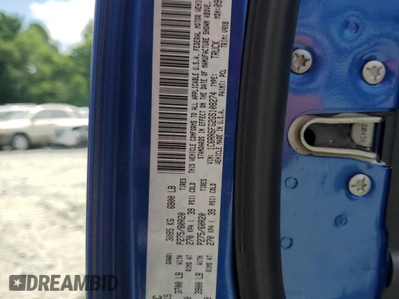 2016 Ram 1500 Tradesman with VIN 1C6RR6FG2GS108274, listed as a Copart auction lot 59658884 with 195,365 mi miles and Salvage title. Bid and sale history available at DreamBid. Image 15.