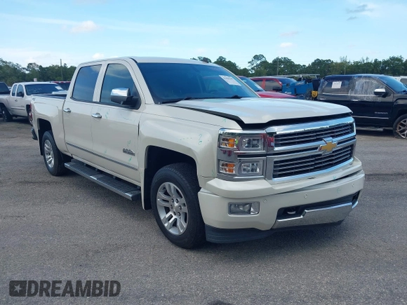 2014 Chevrolet Silverado 1500 High Country with VIN 3GCUKTEC4EG401571, listed as a IAAI auction lot 41984349 with 104,221 mi miles and . Bid and sale history available at DreamBid. Image 1.
