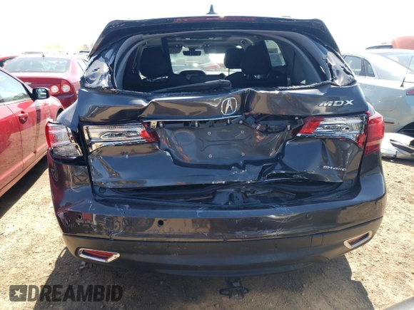2016 Acura MDX w/Advance with VIN 5FRYD4H93GB001669, listed as a Copart auction lot 54585244 with 159,429 mi miles and Salvage Title. Bid and sale history available at carsss.com. Image 6.