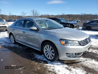 2012 Volkswagen Passat SEL with VIN 1VWCP7A36CC097828, listed as a Copart auction lot 46071215 with 156,525 mi miles and Salvage Title. Bid and sale history available at carsss.com. Image 4.
