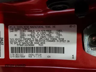2013 Toyota Tundra 4WD Truck LTD with VIN 5TFBW5F16DX302068, listed as a Copart auction lot 69876784 with 87,222 mi miles and Salvage Title. Bid and sale history available at carsss.com. Image 14.