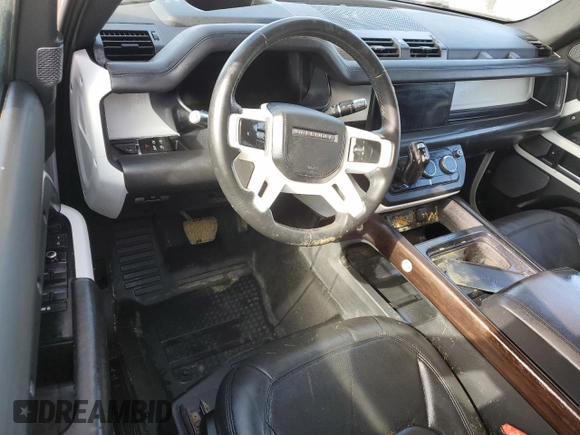 2020 Land Rover Defender HSE z VIN SALE97EU6L2017029, wystawiony jako Copart lot #80854134 z przebiegiem Nie podano mil oraz Nie do naprawy • Non repairable. Historia ofert i sprzedaży dostępna na DreamBid. Obrazek 8.