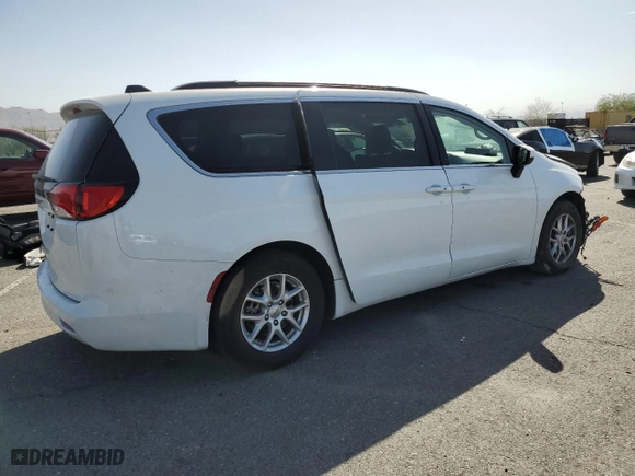 2021 Chrysler Voyager LXI with VIN 2C4RC1DGXMR551253, listed as a Copart auction lot 76611384 with 75,735 mi miles and Salvage Title. Bid and sale history available at carsss.com. Image 3.