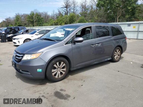 2014 Honda Odyssey EX-L with VIN 5FNRL5H68EB115720, listed as a Copart auction lot 62910725 with 132,254 mi miles and Clean title. Bid and sale history available at DreamBid. Image 1.