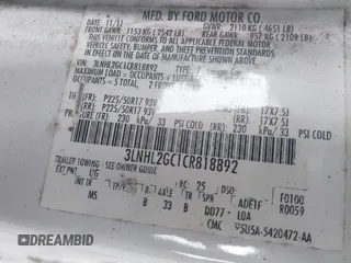 2012 Lincoln MKZ with VIN 3LNHL2GC1CR818892, listed as a IAAI auction lot 42518005 with 91,078 mi miles and . Bid and sale history available at DreamBid. Image 9.