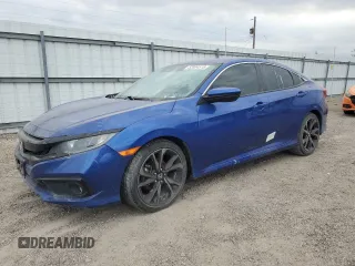 2019 Honda Civic Sport with VIN 2HGFC2F86KH605229, listed as a Copart auction lot 52004515 with 76,040 mi miles and Salvage title. Bid and sale history available at DreamBid. Image 1.