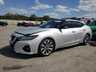 2023 Nissan Maxima Platinum with VIN 1N4AA6FV5PC507465, listed as a Copart auction lot 68455404 with 21,395 mi miles and Salvage Title. Bid and sale history available at carsss.com. Image 1.