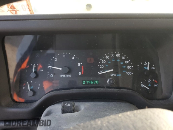 2000 Jeep Wrangler SE with VIN 1J4FA29PXYP775373, listed as a Copart auction lot 84903874 with 74,620 mi miles and Clean Title. Bid and sale history available at carsss.com. Image 9.
