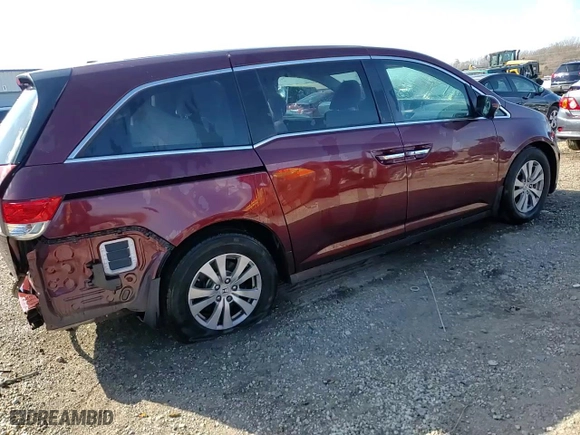 2016 Honda Odyssey SE with VIN 5FNRL5H37GB085490, listed as a Copart auction lot 50326635 with 54,773 mi miles and Salvage Title. Bid and sale history available at carsss.com. Image 15.