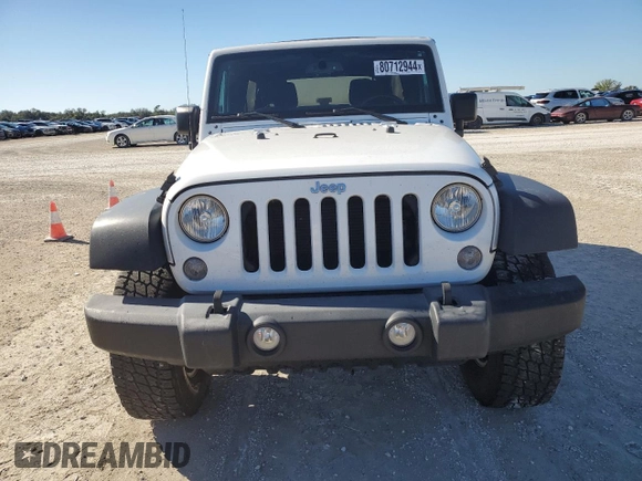 2018 Jeep Wrangler JK Unlimited Sport S with VIN 1C4BJWDG1JL863471, listed as a Copart auction lot 80712944 with 81,657 mi miles and Salvage Title. Bid and sale history available at carsss.com. Image 5.