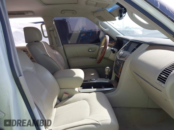 2011 Infiniti QX56 7-passenger with VIN JN8AZ2NF0B9500391, listed as a IAAI auction lot 41001635 with 166,100 mi miles and . Bid and sale history available at DreamBid. Image 5.