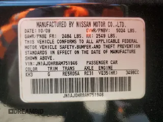 2010 Infiniti EX Journey z VIN JN1AJ0HR8AM751946, wystawiony jako Copart lot #50681585 z przebiegiem 117 273 mil mil oraz Szkoda całkowita • Salvage title. Historia ofert i sprzedaży dostępna na DreamBid. Obrazek 14.