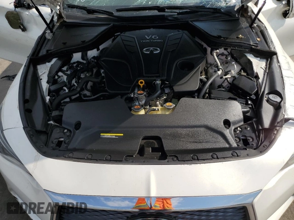 2021 Infiniti Q60 Luxe with VIN JN1EV7KK6MM410124, listed as a Copart auction lot 66422574 with 23,741 mi miles and Salvage title. Bid and sale history available at DreamBid. Image 12.