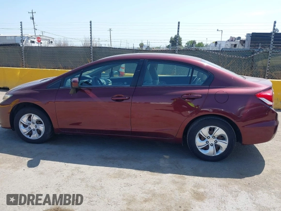 2014 Honda Civic LX with VIN 19XFB2F58EE261765, listed as a IAAI auction lot 42151335 with 55,881 mi miles. Bid and sale history available at carsss.com. Image 14.