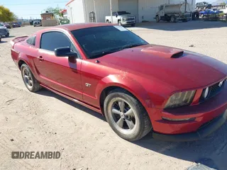 2006 Ford Mustang GT Deluxe with VIN 1ZVHT82H765174507, listed as a IAAI auction lot 42100280 with 107,393 mi miles. Bid and sale history available at carsss.com. Image 1.