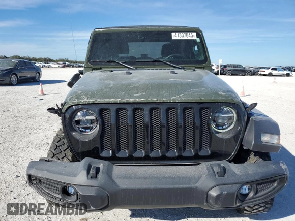 2020 Jeep Wrangler Willys with VIN 1C4GJXAG8LW285550, listed as a Copart auction lot 41337045 with 24,388 mi miles and Salvage title. Bid and sale history available at DreamBid. Image 5.