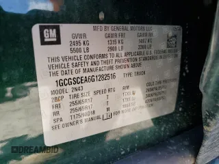 2016 Chevrolet Colorado 2WD LT with VIN 1GCGSCEA6G1282516, listed as a Copart auction lot 62716935 with 115,473 mi miles and Salvage title. Bid and sale history available at DreamBid. Image 12.