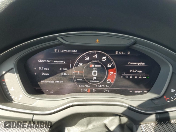 2018 Audi SQ5 Prestige with VIN WA1C4AFY3J2220186, listed as a Copart auction lot 40468764 with 19,476 mi miles and Non Repairable. Bid and sale history available at DreamBid. Image 9.