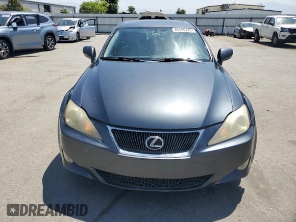 2007 Lexus IS 250 with VIN JTHBK262372043297, listed as a Copart auction lot 65295745 with 174,175 mi miles and Salvage title. Bid and sale history available at DreamBid. Image 5.