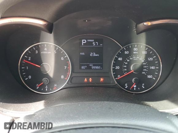 2017 Kia Forte5 LX with VIN KNAFK5A87H5673000, listed as a Copart auction lot 54421365 with 99,982 mi miles and Clean Title. Bid and sale history available at carsss.com. Image 9.