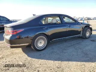 2020 Genesis G90 3.3T Premium with VIN KMTF34PA4LU076259, listed as a Copart auction lot 87943615 with 61,425 mi miles and Salvage Title. Bid and sale history available at carsss.com. Image 3.