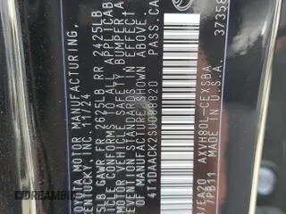 2025 Toyota Camry LE with VIN 4T1DAACK2SU088820, listed as a Copart auction lot 52453465 with 989 mi miles and Salvage Title. Bid and sale history available at carsss.com. Image 12.