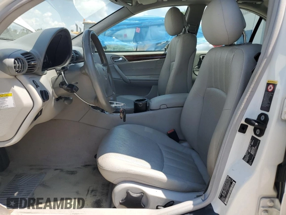 2005 Mercedes-Benz C 240 with VIN WDBRF61J35F580329, listed as a Copart auction lot 65527144 with 91,525 mi miles and Salvage Title. Bid and sale history available at DreamBid. Image 7.