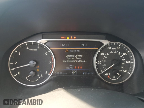 2023 Nissan Altima SL with VIN 1N4BL4EV6PN416455, listed as a Copart auction lot 80903834 with 26,920 mi miles and Salvage Title. Bid and sale history available at DreamBid. Image 9.