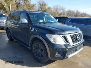 2017 Nissan Armada SV z VIN JN8AY2ND1H9000167, wystawiony jako IAAI lot #41703317 z przebiegiem 215 815 mil mil oraz . Historia ofert i sprzedaży dostępna na DreamBid. Obrazek 1.
