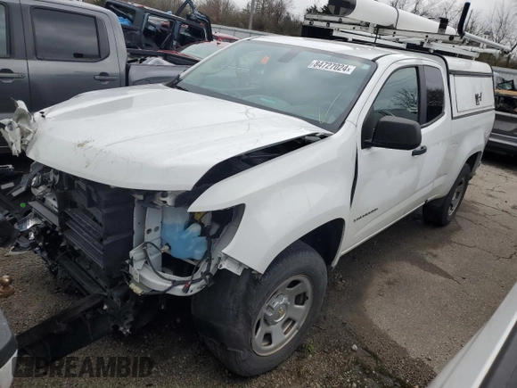 2021 Chevrolet Colorado 2WD Work Truck with VIN 1GCHSBEA0M1118740, listed as a Copart auction lot 84727024 with 125,233 mi miles and Salvage Title. Bid and sale history available at carsss.com. Image 1.