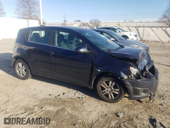 2016 Chevrolet Sonic LT with VIN 1G1JC6SB0G4103458, listed as a Copart auction lot 89162855 with 0 mi miles and Salvage Title. Bid and sale history available at carsss.com. Image 4.