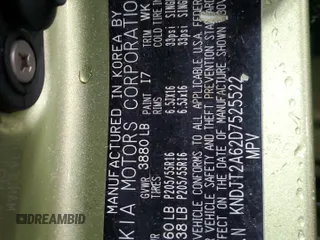 2013 Kia Soul + z VIN KNDJT2A62D7525522, wystawiony jako Copart lot #55583425 z przebiegiem 170 235 mil mil oraz Szkoda całkowita • Salvage title. Historia ofert i sprzedaży dostępna na DreamBid. Obrazek 13.