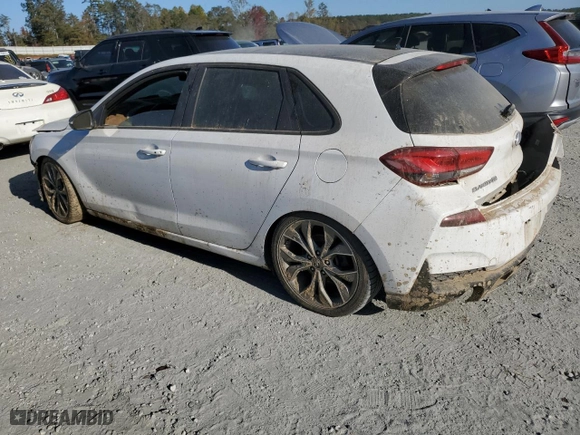 2019 Hyundai Elantra GT N Line with VIN KMHH55LC9KU114352, listed as a Copart auction lot 74272524 with 0 mi miles and Salvage Title. Bid and sale history available at carsss.com. Image 2.