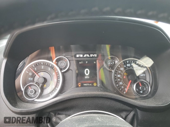 2019 Ram 1500 Big Horn/Lone Star with VIN 1C6SRFFTXKN782694, listed as a Copart auction lot 53990145 with 94,879 mi miles and Salvage Title. Bid and sale history available at carsss.com. Image 9.