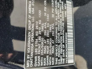 2021 Volkswagen Atlas SE z VIN 1V2JR2CA2MC559594, wystawiony jako Copart lot #59848815 z przebiegiem 34 400 mil mil oraz Szkoda całkowita • Salvage title. Historia ofert i sprzedaży dostępna na DreamBid. Obrazek 13.