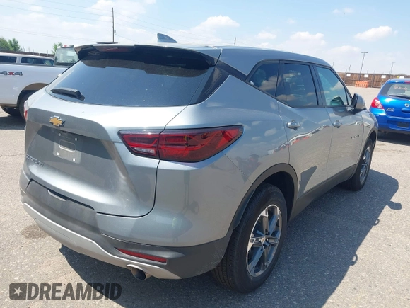 2025 Chevrolet Blazer LT with VIN 3GNKBHR44SS191853, listed as a IAAI auction lot 42614428 with 8,703 mi miles and . Bid and sale history available at DreamBid. Image 4.