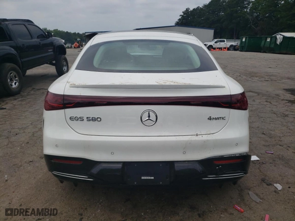 2022 Mercedes-Benz EQS with VIN W1KCG4EB1NA021859, listed as a Copart auction lot 55080033 with NaN miles. Bid and sale history available at carsss.com. Image 6.