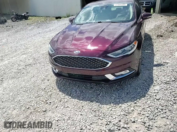 2017 Ford Fusion Titanium with VIN 3FA6P0K9XHR174578, listed as a Copart auction lot 57999305 with 77,657 mi miles and Salvage title. Bid and sale history available at DreamBid. Image 13.