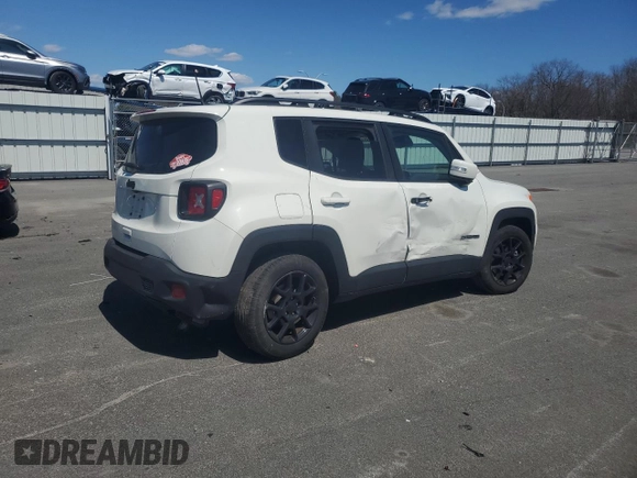 2020 Jeep Renegade Altitude with VIN ZACNJABBXLPL83867, listed as a Copart auction lot 53523955 with 59,045 mi miles and Salvage title. Bid and sale history available at DreamBid. Image 3.